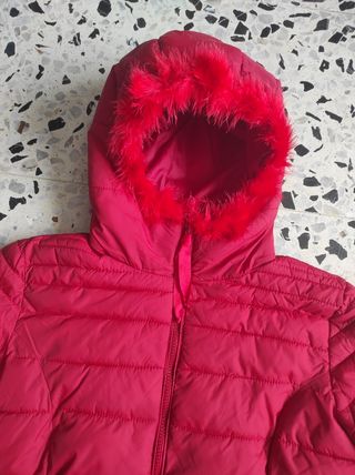 Cazadora plumas roja S