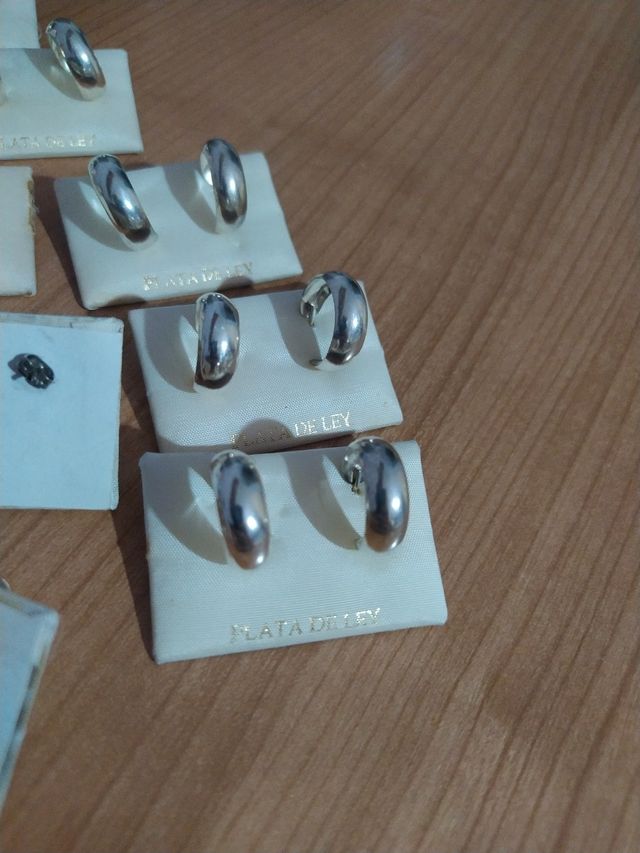 Aros bañados en plata