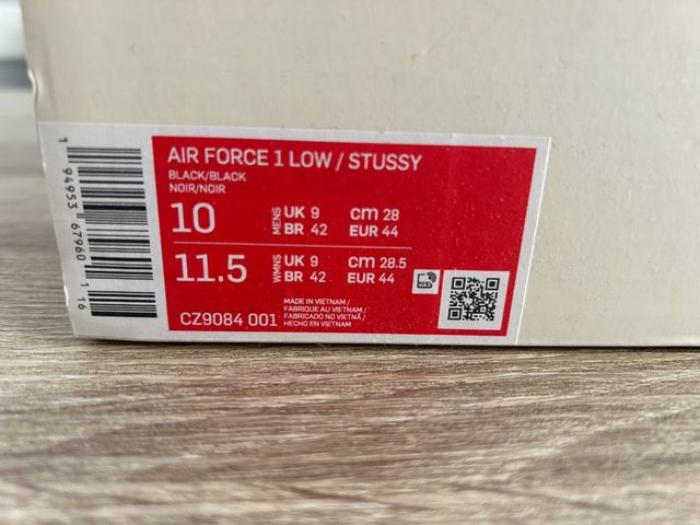 Nike Air Force 1 Low Stussy Black