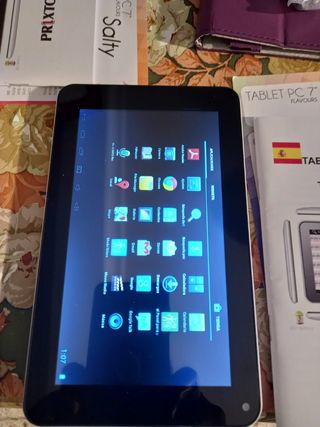 Tablet 7 pulgadas con caja y cargador ,tarjeta sim