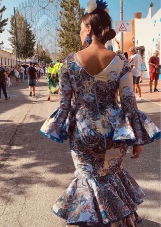 vestido traje gitana flamenca 