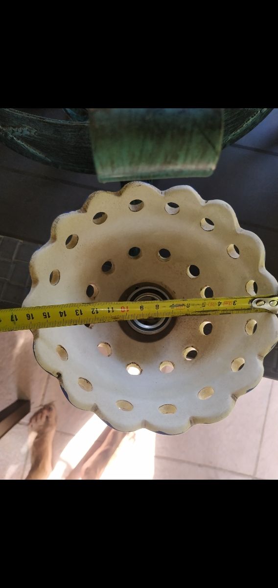 Lámpara techo hierro y cerámica 