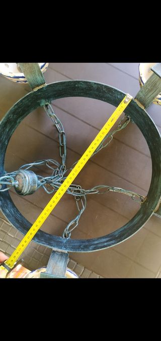 Lámpara techo hierro y cerámica