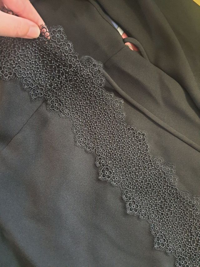 Vestido corto negro Mango batín