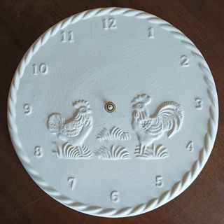 Orologio da parete in ceramica grezza