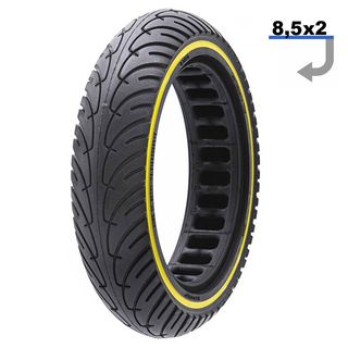 Rueda maciza amarilla para patinete eléctrico 8.5"