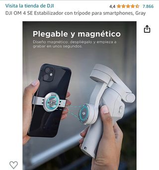 DJI OM 4 SE Estabilizador con trípode de móvil