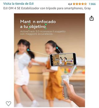 DJI OM 4 SE Estabilizador con trípode de móvil