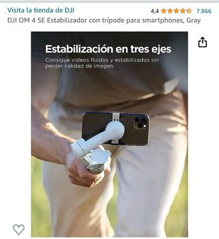 DJI OM 4 SE Estabilizador con trípode de móvil