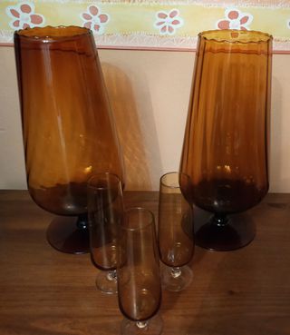 Copas cristal vintage decorativas