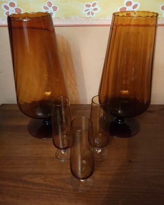 Copas cristal vintage decorativas