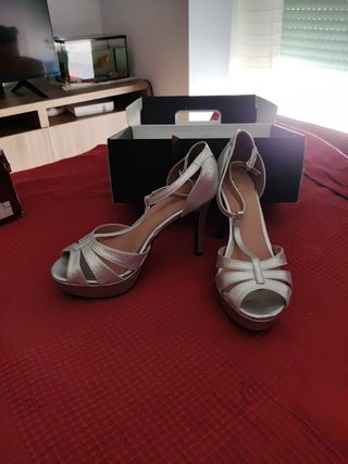 Sandalias plataforma plata