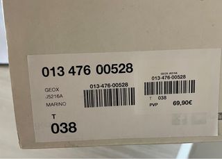 Zapatos niño Geox T38 piel marino