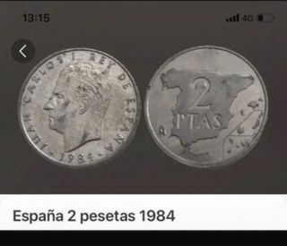 Moneda española 2 pesetas 1984