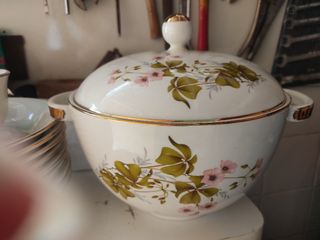 Vajilla porcelana filo dirado