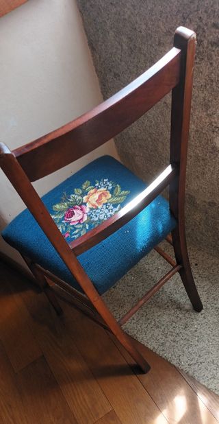 SILLA INGLESA CAOBA