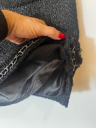 vestido tweed estilo Chanel