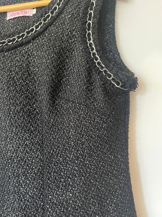 vestido tweed estilo Chanel