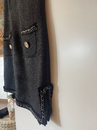 vestido tweed estilo Chanel