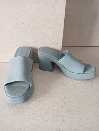 Sandalias Bershka tela vaquera