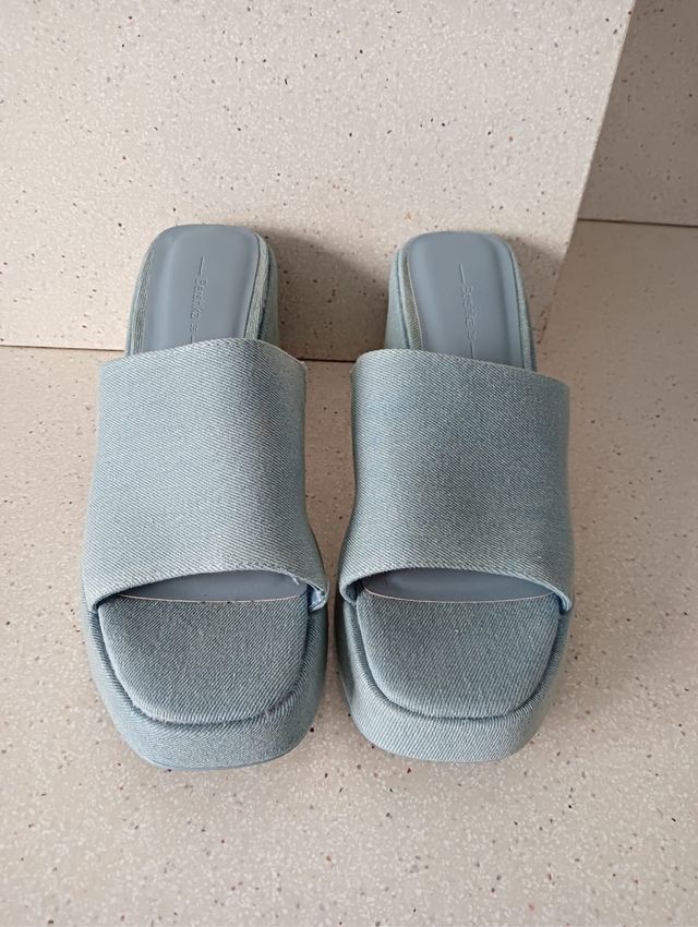 Sandalias Bershka tela vaquera
