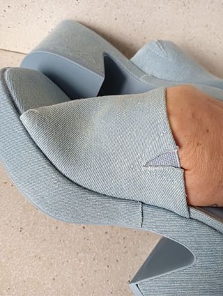 Sandalias Bershka tela vaquera