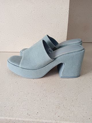 Sandalias Bershka tela vaquera