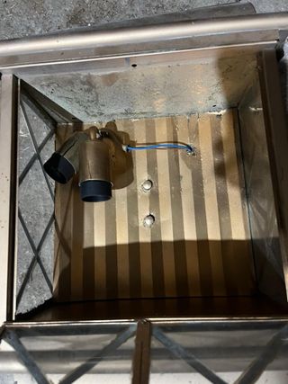 farol antiguo vintage grande color oro viejo.