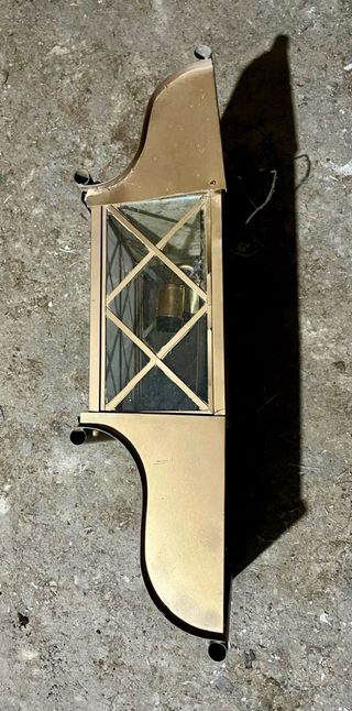 farol antiguo vintage grande color oro viejo.