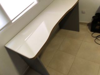 Mesa escritorio blanco brillo