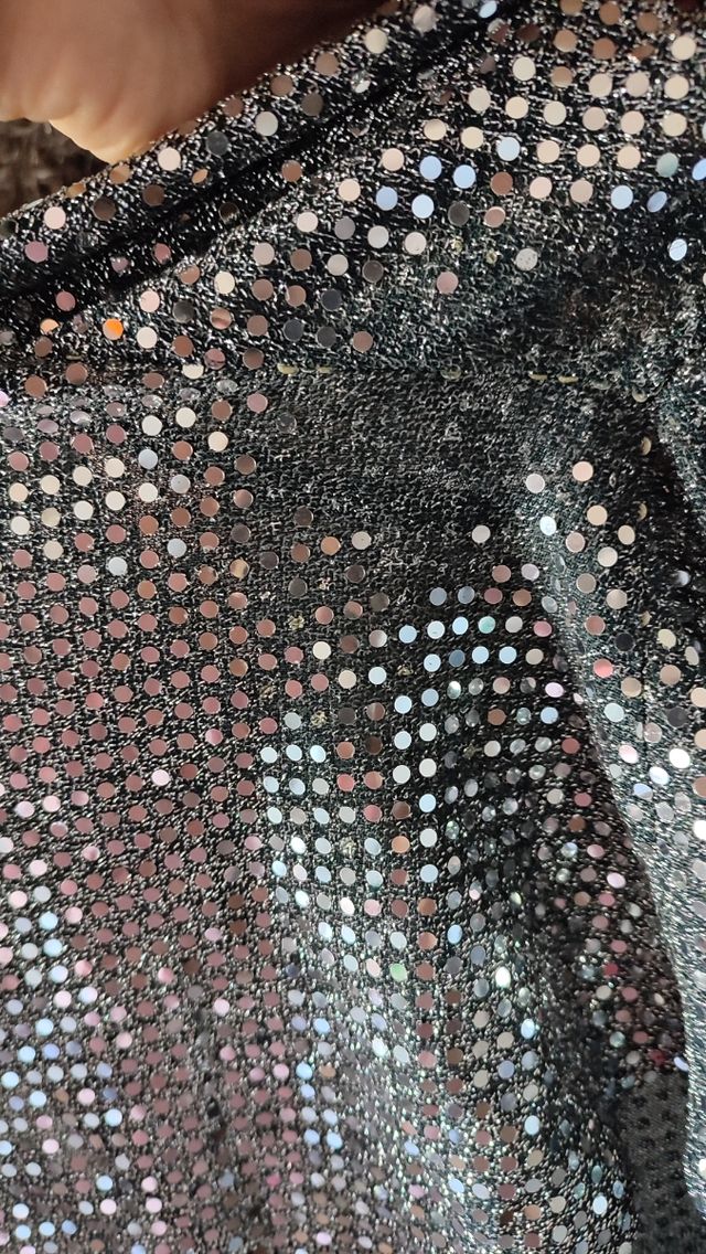 Chaqueta bolero torera plateada de lentejuelas vin