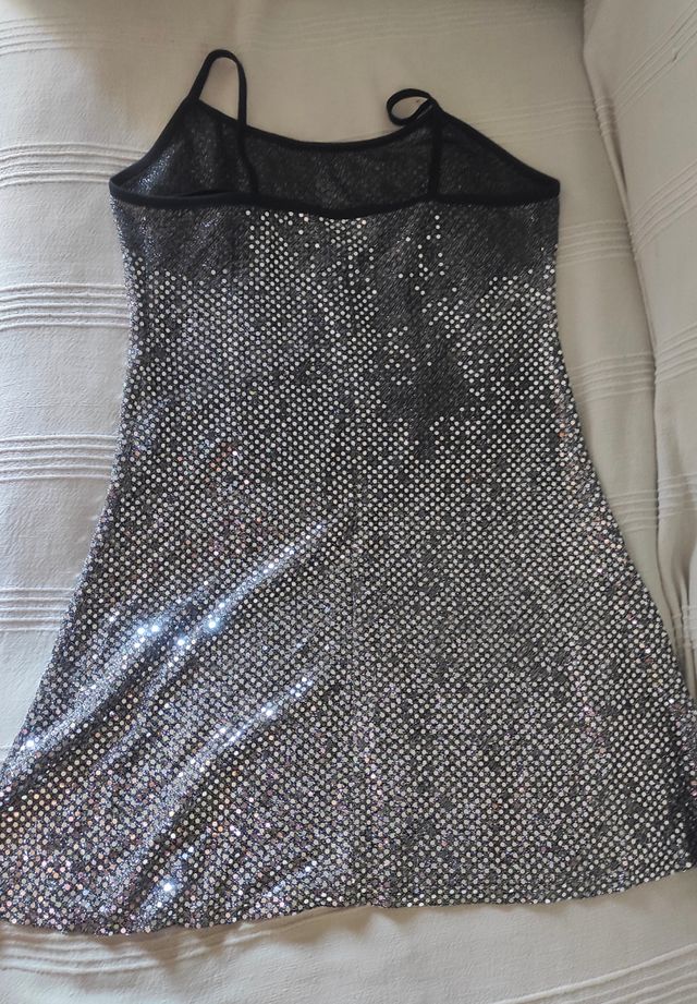 Chaqueta bolero torera plateada de lentejuelas vin