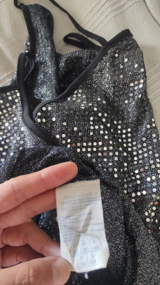 Chaqueta bolero torera plateada de lentejuelas vin