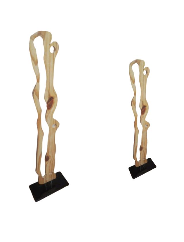 Scultura originale in legno in stile moderno da salotto