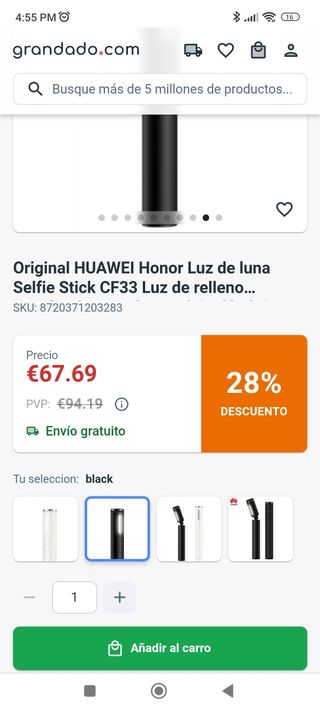 Bastone per selfie Huawei Honor Moonlight CF
