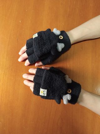 Guantes convertibles: dedos descubiertos y manopla