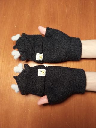 Guantes convertibles: dedos descubiertos y manopla