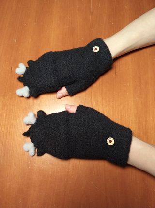 Guantes convertibles: dedos descubiertos y manopla