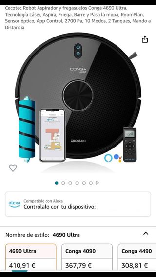 Conga Robot aspirador y fregasuelos.