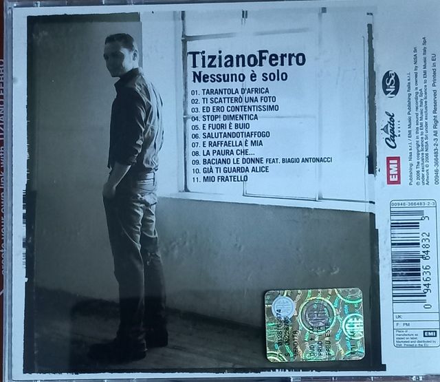 CD Tiziano Ferro-Nessuno è solo