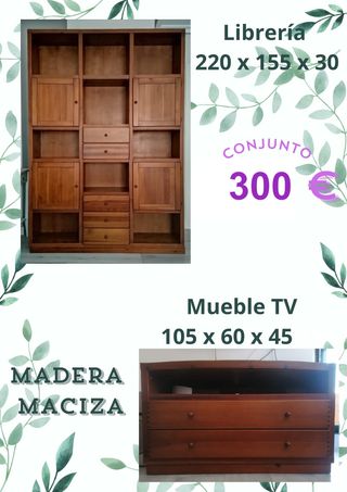 Conjunto salón en perfecto estado de roble macizo.