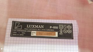 Repuestos Tocadiscos Luxman p100