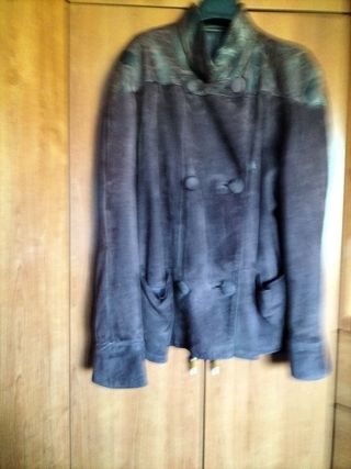 Chaqueta de diseño ante y piel
