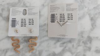 Anillo y pendientes de serpiente Sfera