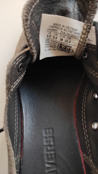 Zapatillas piel gris Converse T36