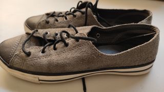 Zapatillas piel gris Converse T36
