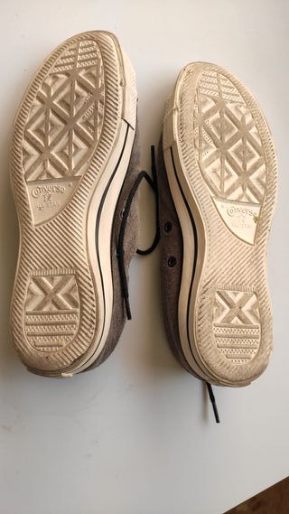 Zapatillas piel gris Converse T36