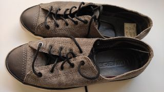 Zapatillas piel gris Converse T36