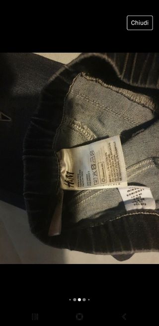 Jeans cotone leggins bimba età 9 anni/134 cm H&M