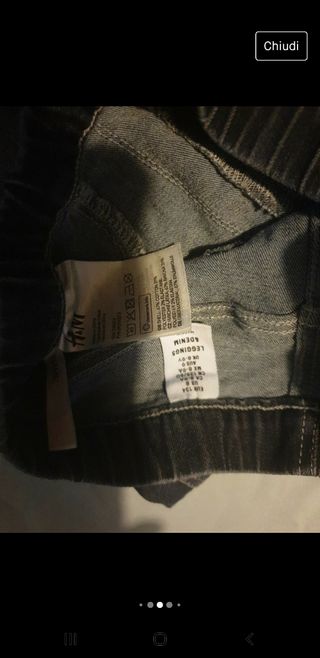 Jeans cotone leggins bimba età 9 anni/134 cm H&M